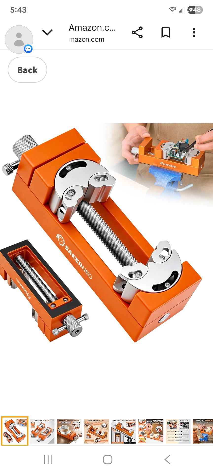Mini Vise Clamp, Smart Fractal Vise, Drill Press Vise, Bench Vis - photo 5