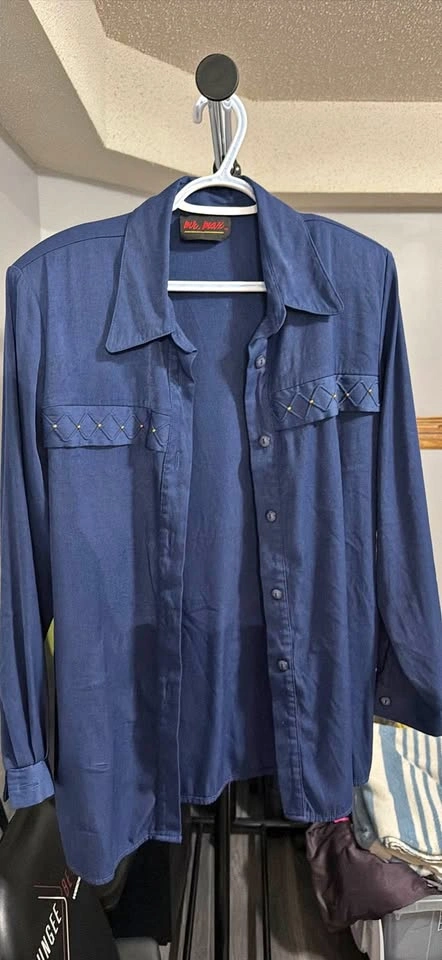Mr. Max Blue Long Sleeve Button Up Shirt
