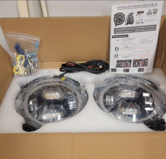 9" Round LED Headlights for Jeep Wrangler JL/Gladiator JT (2018-