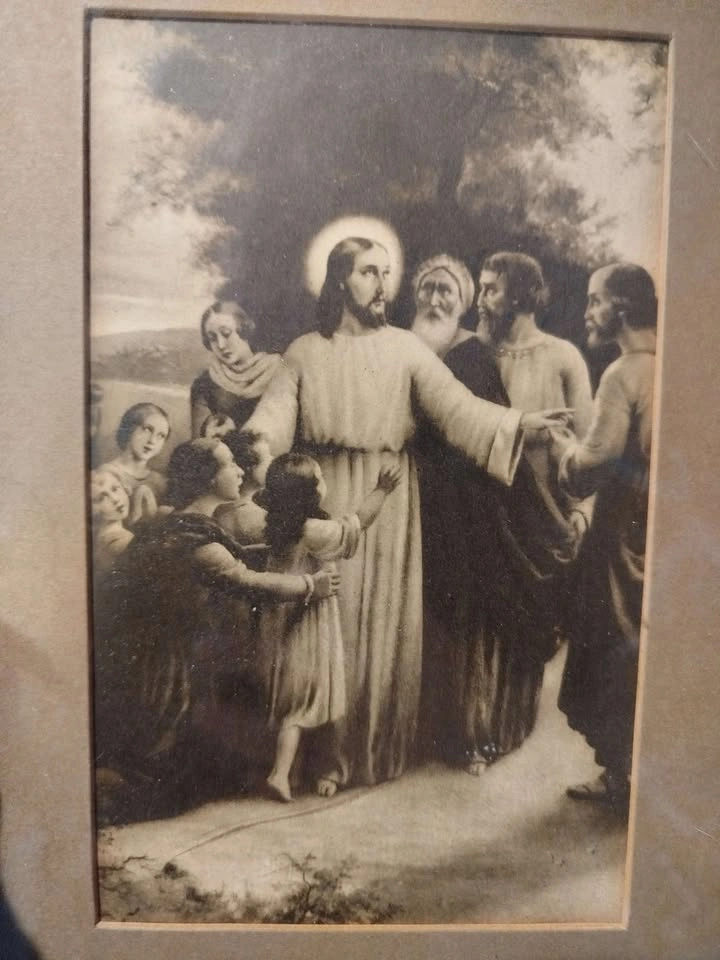1940s Antique Giftwares Fort William Jesus Christianity Print