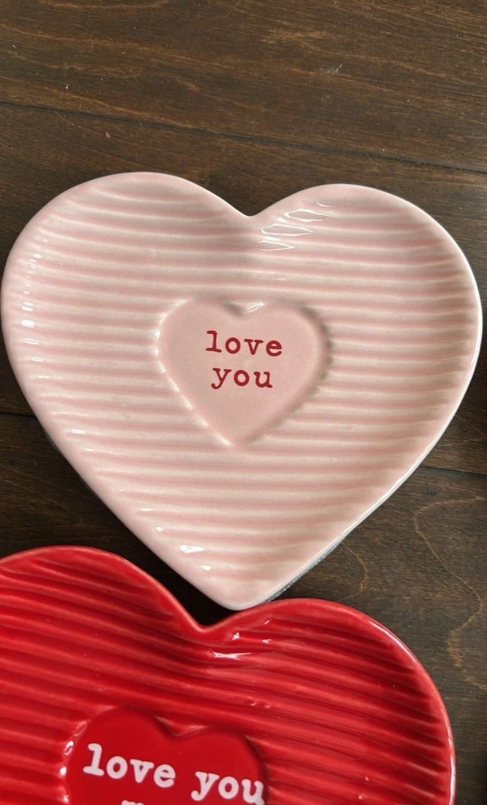 4pc Petal & Pearl Valentines Conversation Heart Appetizer Plates - photo 5