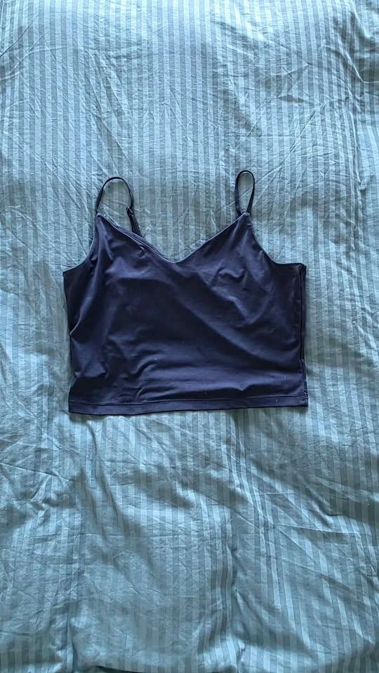 Dynamite Navy Fitted Cropped Tank Top - photo 4