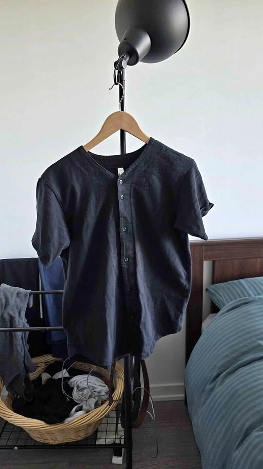 American Apparel Navy Button Up