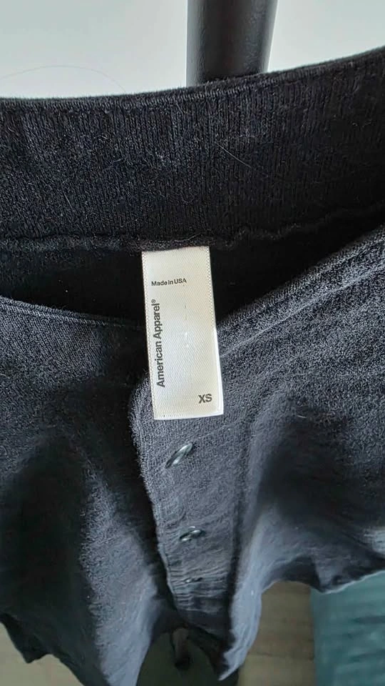 American Apparel Navy Button Up - photo 2
