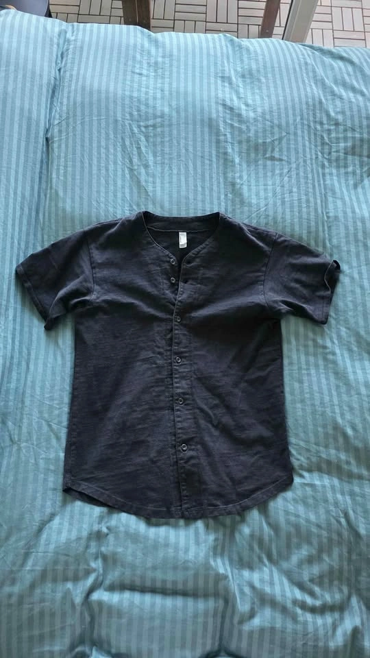 American Apparel Navy Button Up - photo 3