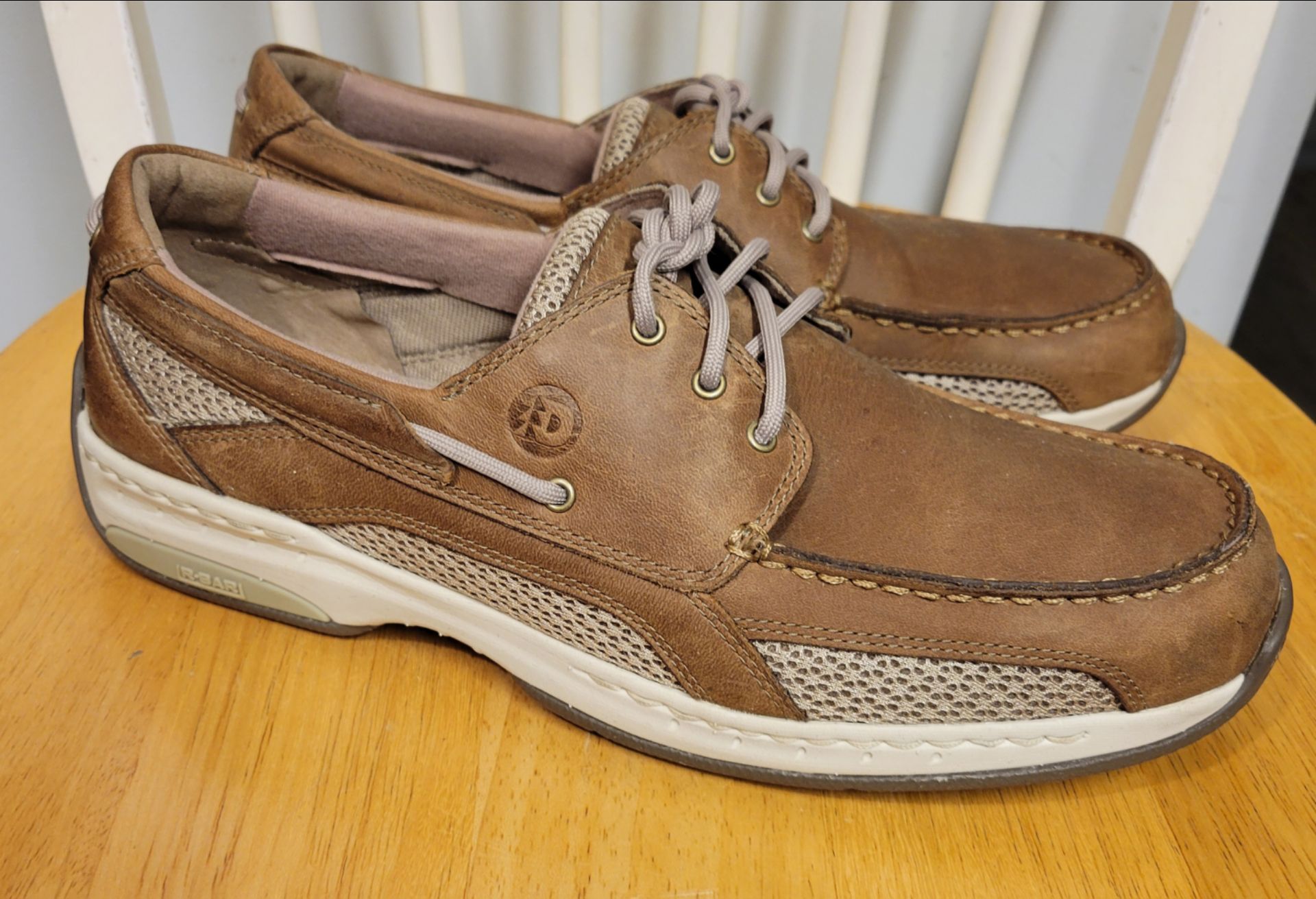 Dunham Captain Men's Leather Brown Boat Loafer Shoes Size 10 2E
