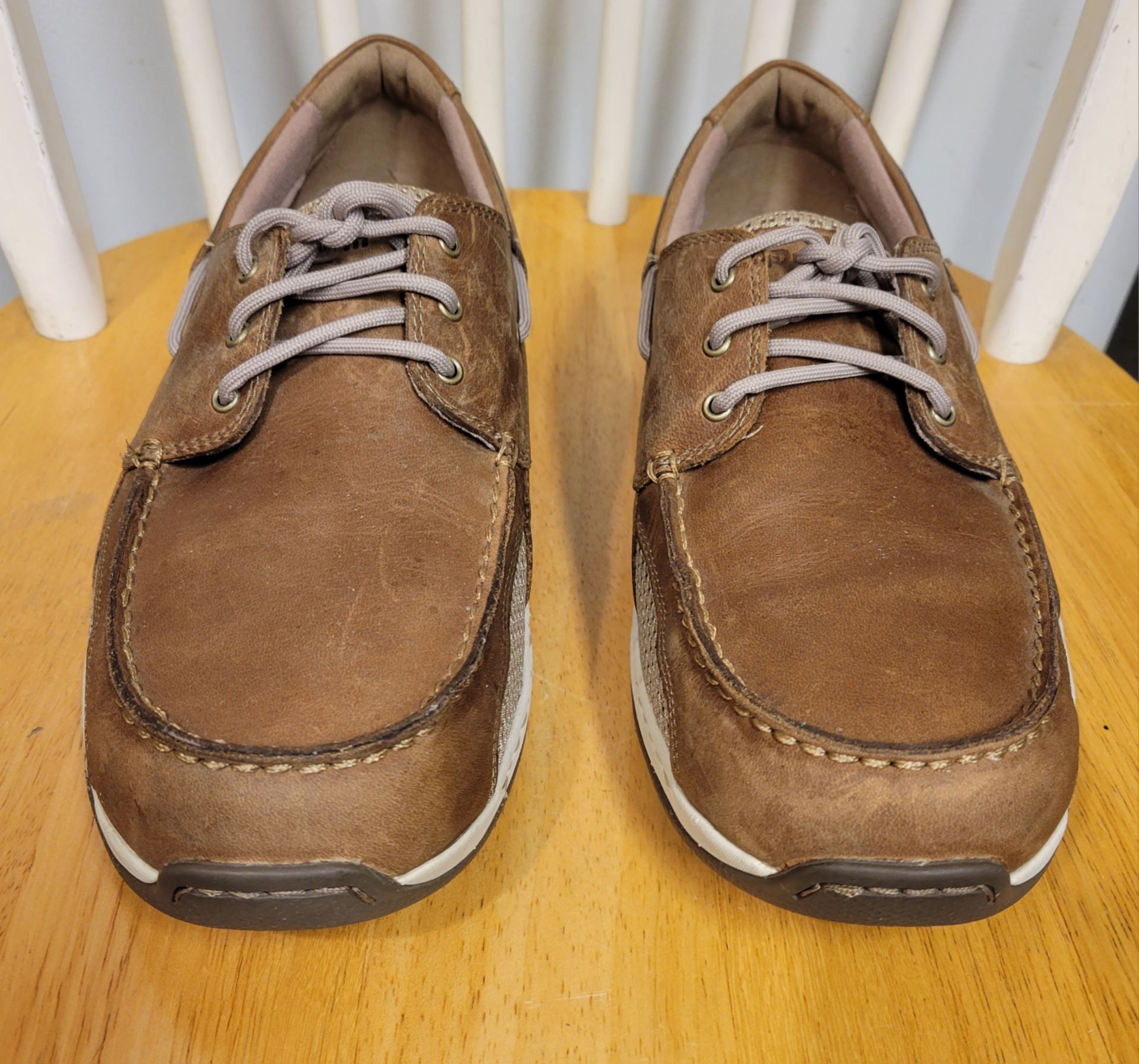 Dunham Captain Men's Leather Brown Boat Loafer Shoes Size 10 2E - photo 3