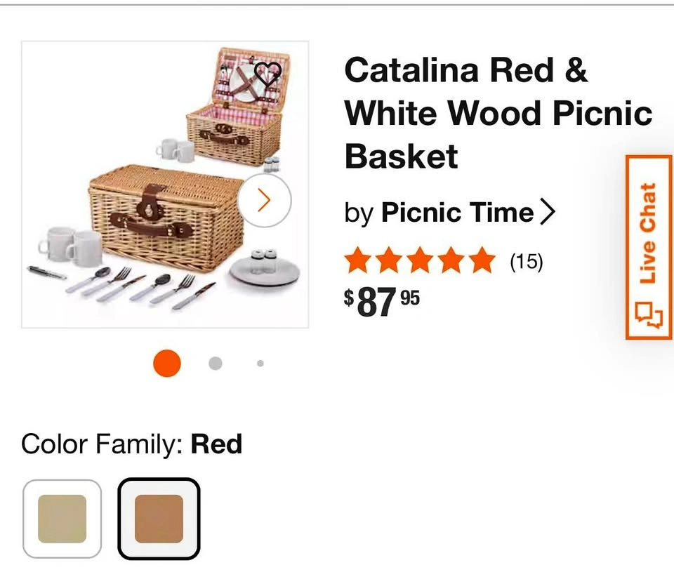 Wood picnic basket