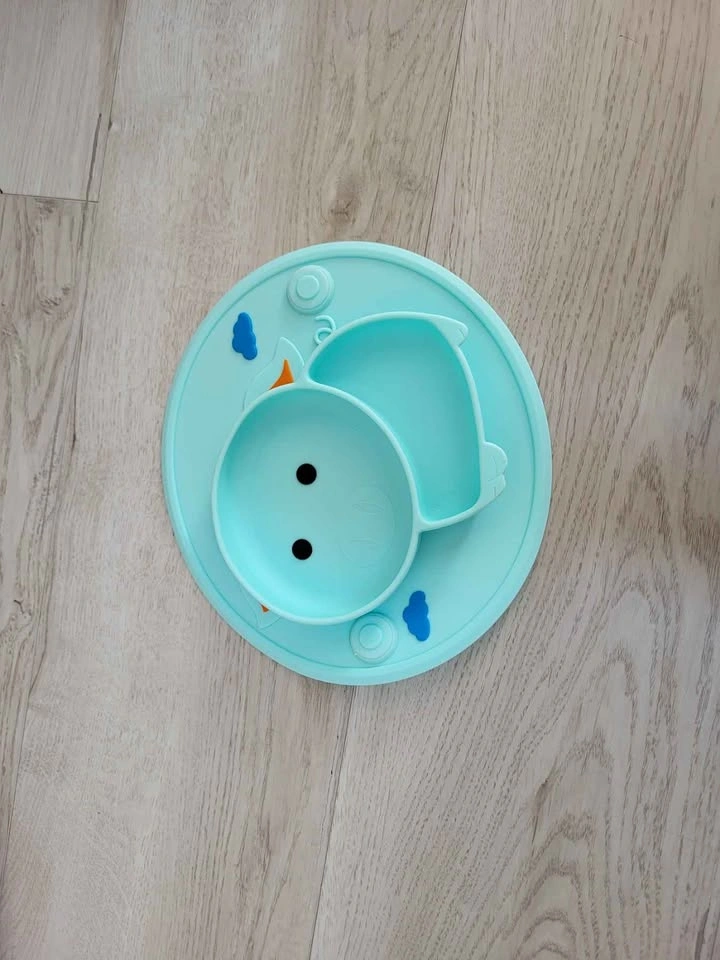 Oshare Elephant Silicone Baby Plate - photo 2