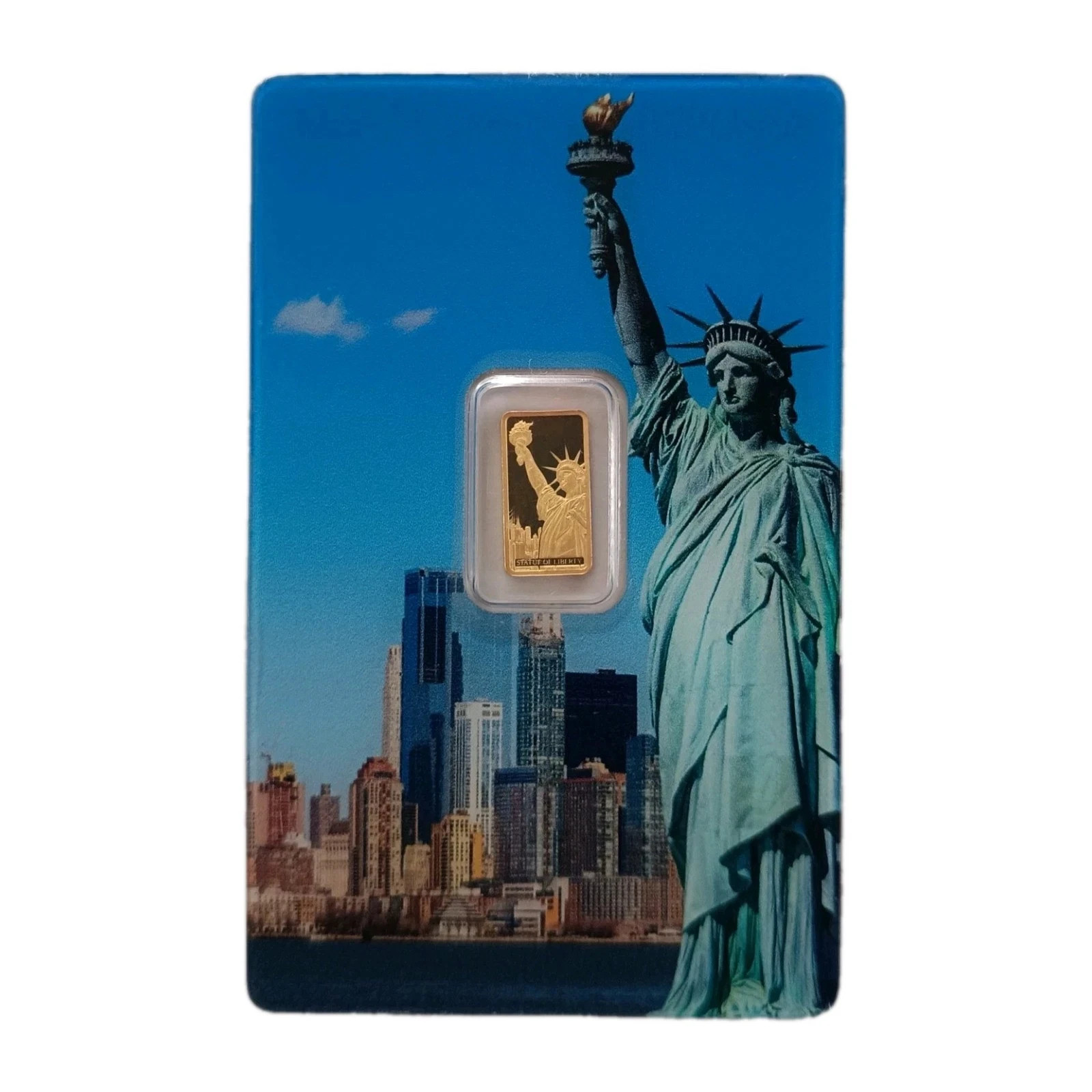 1g Gold bar PAMP Liberty Statue 999.9 Fine Gold Low Numbers