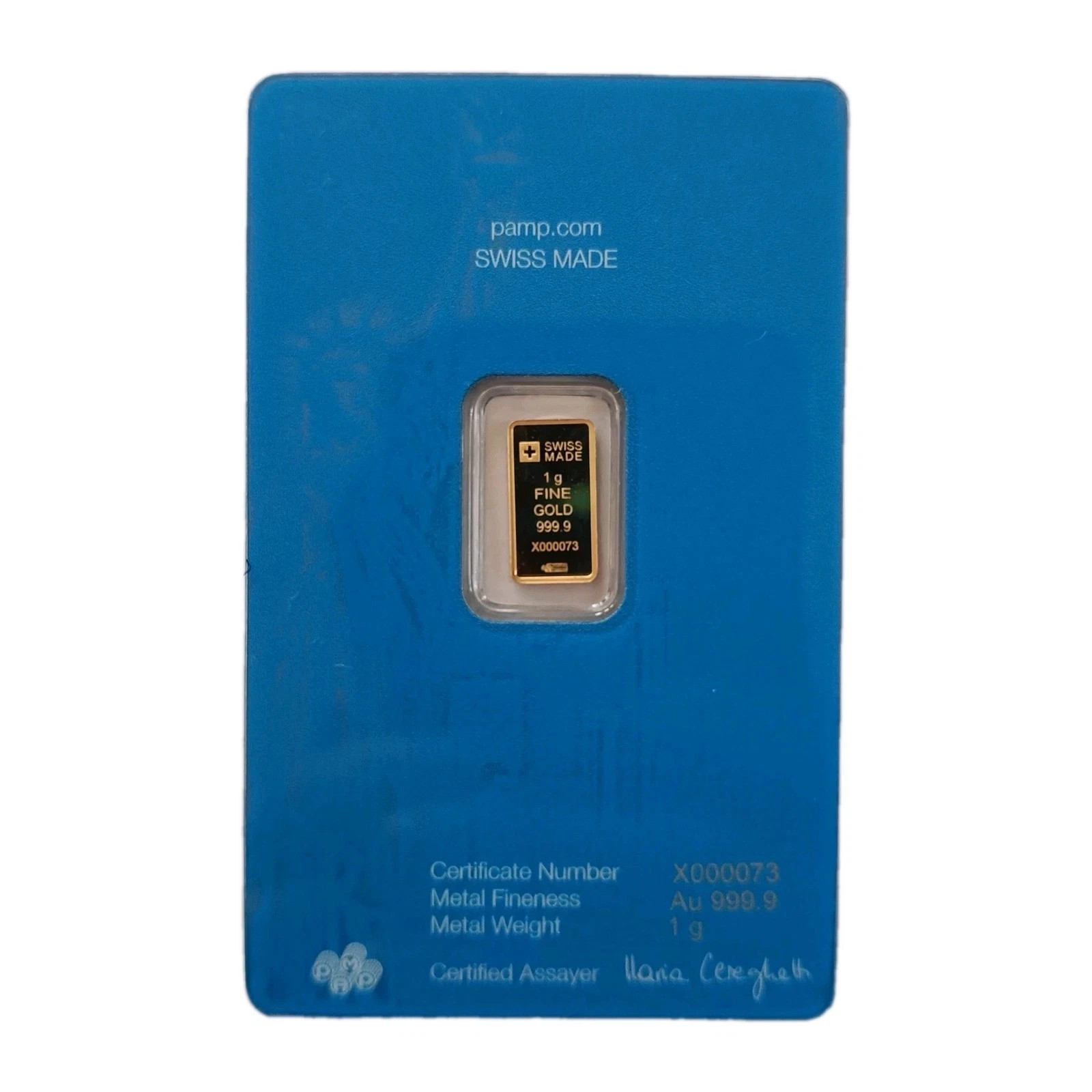 1g Gold bar PAMP Liberty Statue 999.9 Fine Gold Low Numbers - photo 2