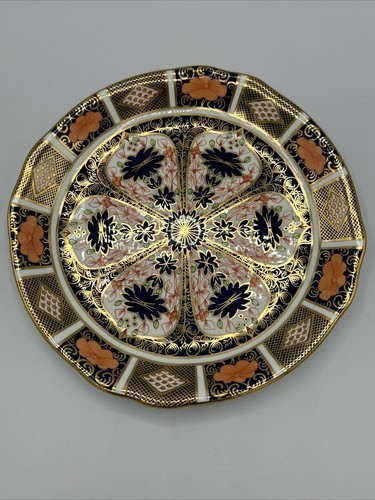 Antique Royal Crown Derby Imari 9" Plate 1920 Bone China