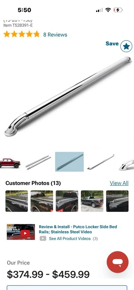 Putco Locker Side Bed Rails for Ford F-150 - photo 5