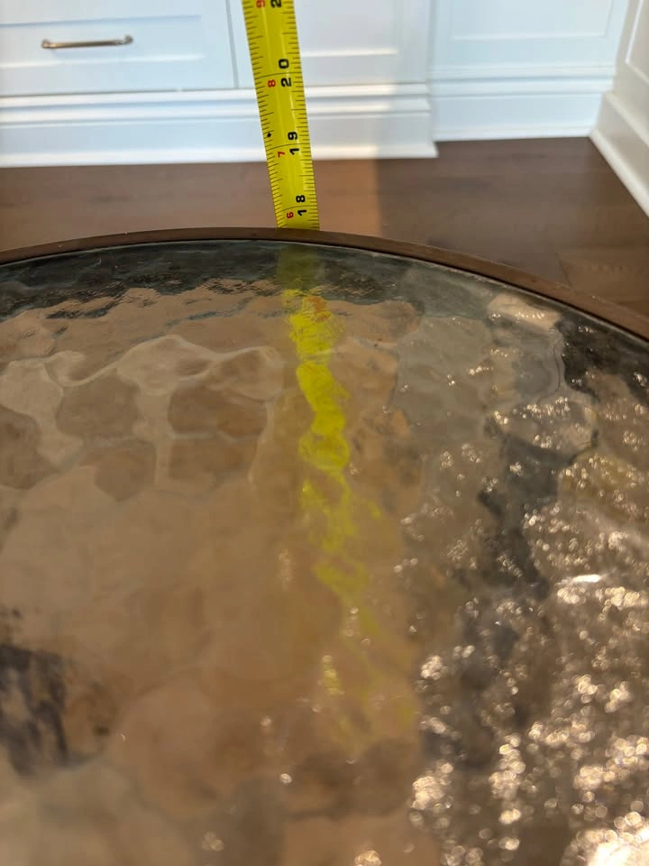 Outdoor Metal and Glass Table - photo 3