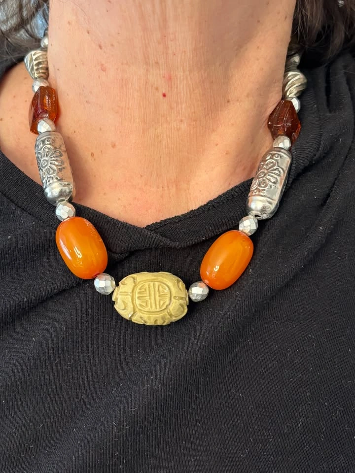 Silver and Multi Bead Necklace - photo 2