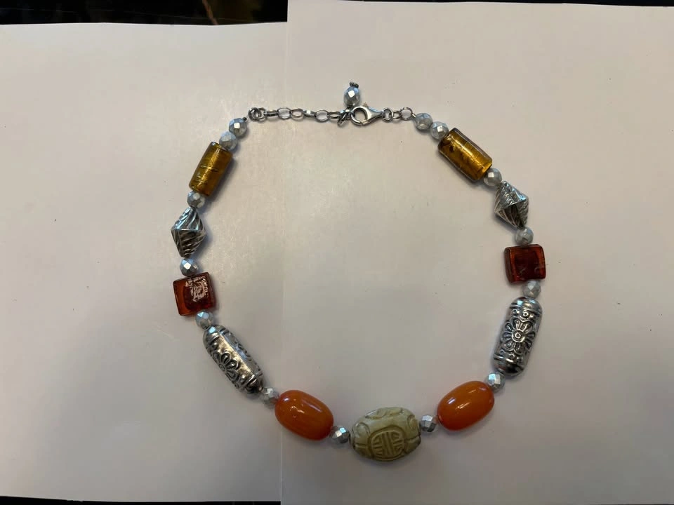 Silver and Multi Bead Necklace - photo 3