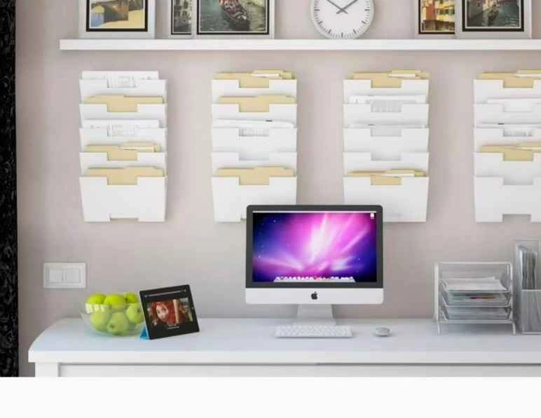 Ikea White Wall-Mounted Multi-Tier File Organizer - photo 2