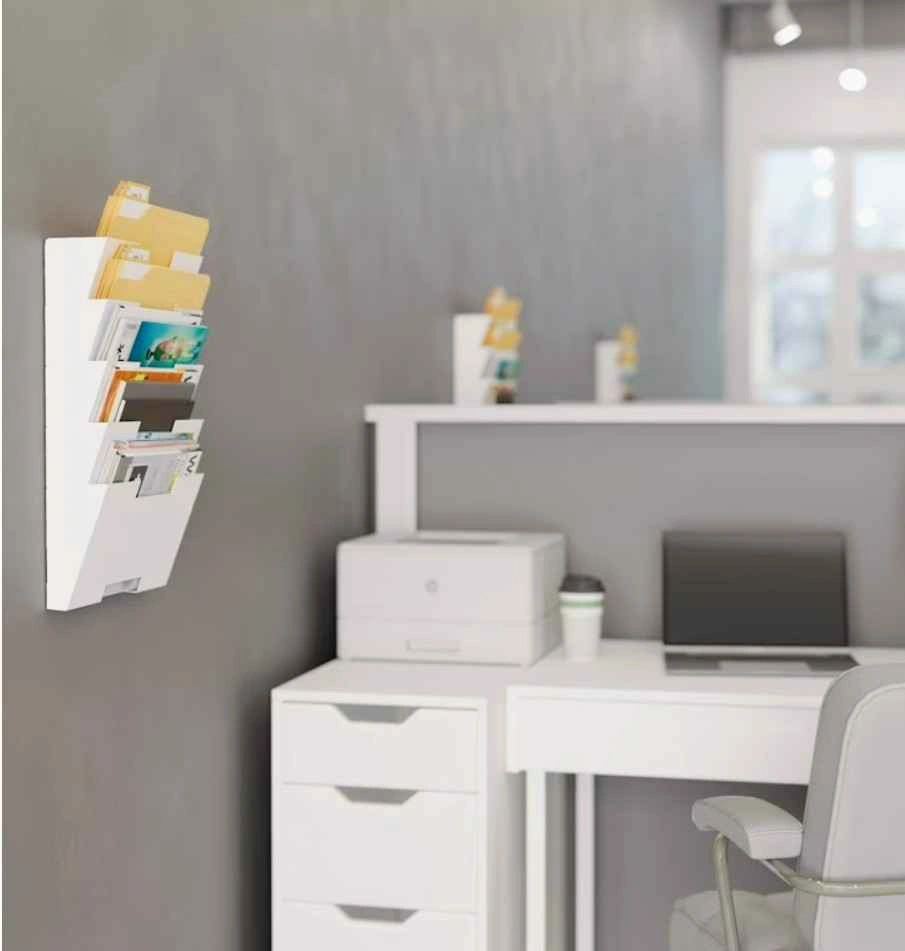 Ikea White Wall-Mounted Multi-Tier File Organizer - photo 3
