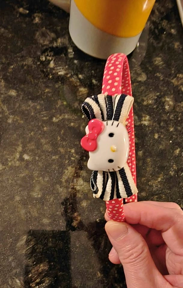 Hello Kitty pink polka dot headband