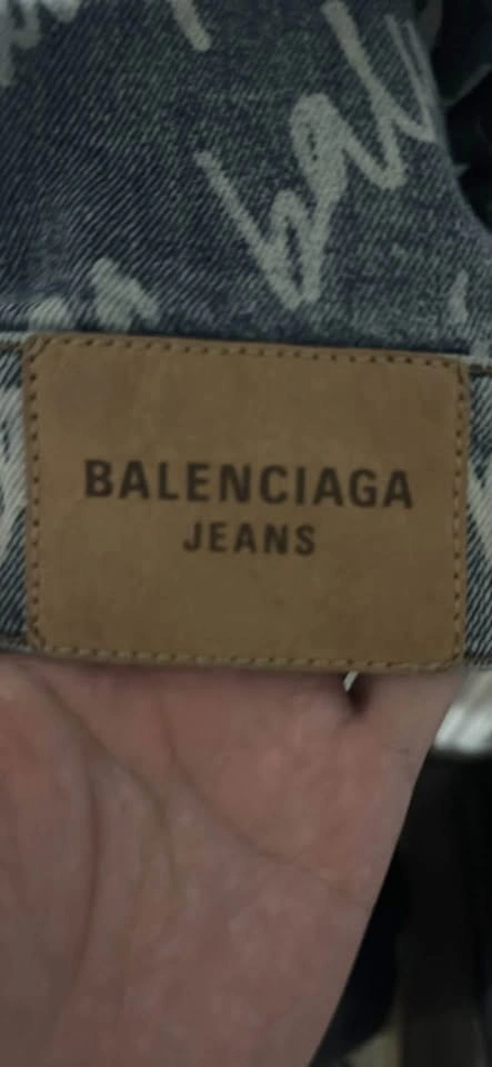 Balenciaga Denim Jacket - All-Over Logo Print - photo 4
