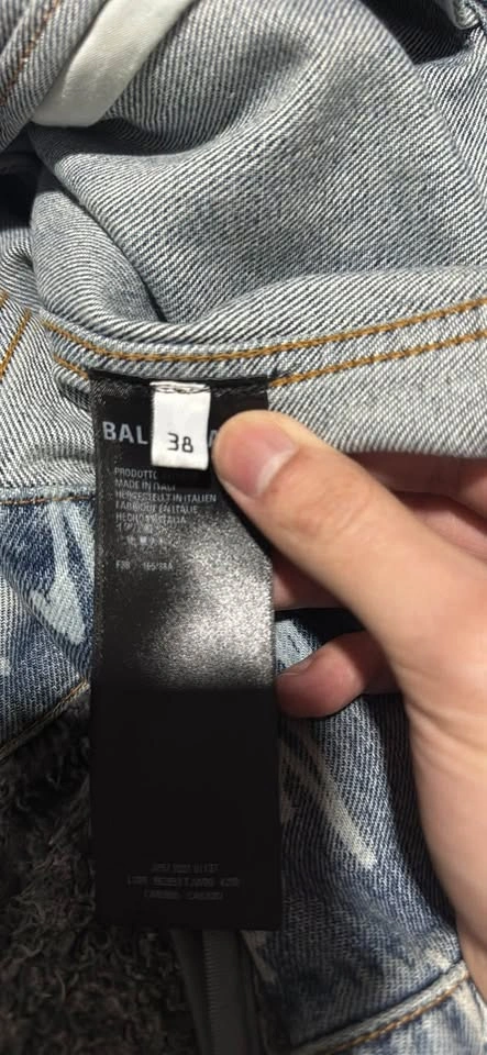 Balenciaga Denim Jacket - All-Over Logo Print - photo 5