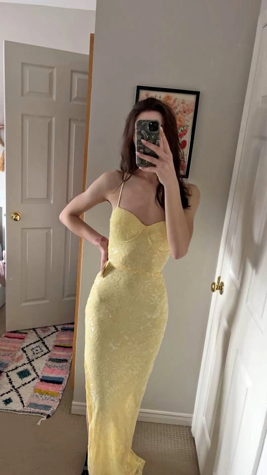 Yellow prom dress