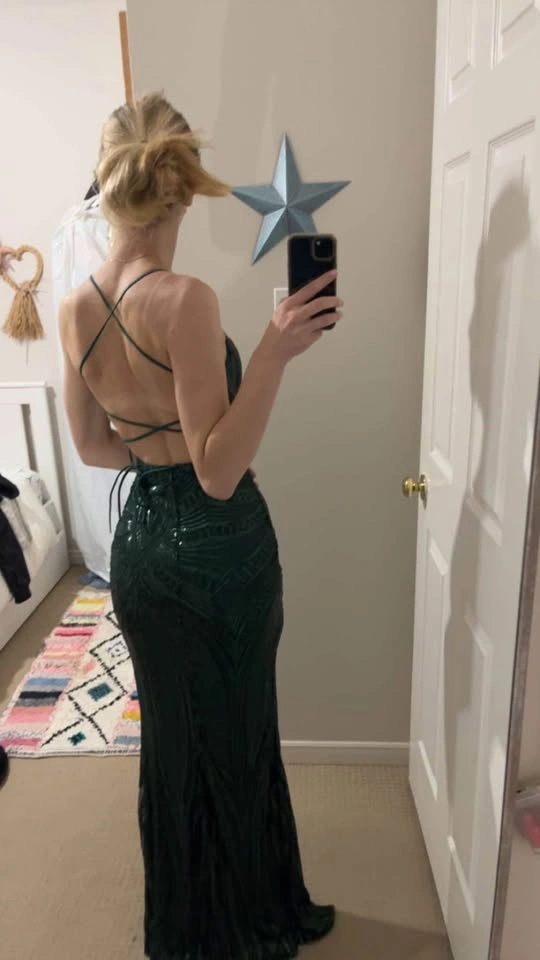 Dark green prom dress - photo 2