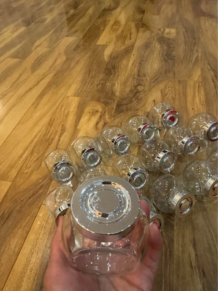 Small Glass Jars with Silver Lids - 18 - photo 2