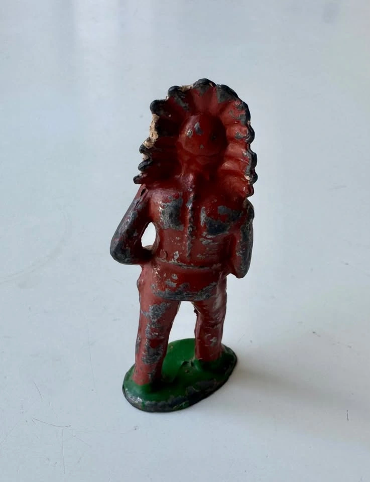 Barclay Manoil Lead Indian Chief With Knife Vintage Toy 1930s - photo 2