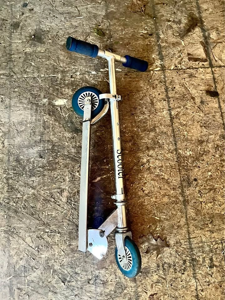 Foldable Scooter Blue Wheels