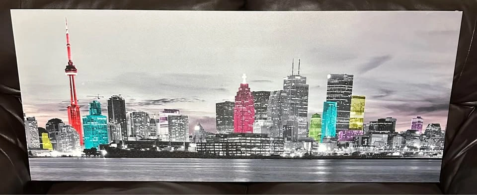 Toronto Skyline Wall Art - B&W with Color Accents - photo 2