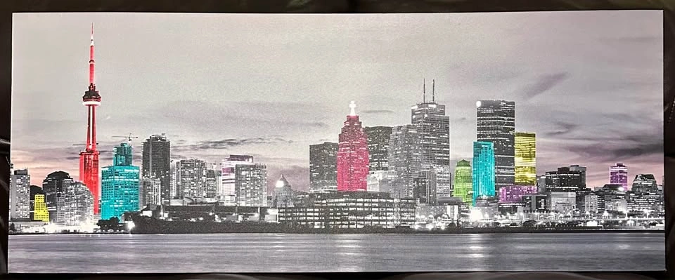 Toronto Skyline Wall Art - B&W with Color Accents - photo 3