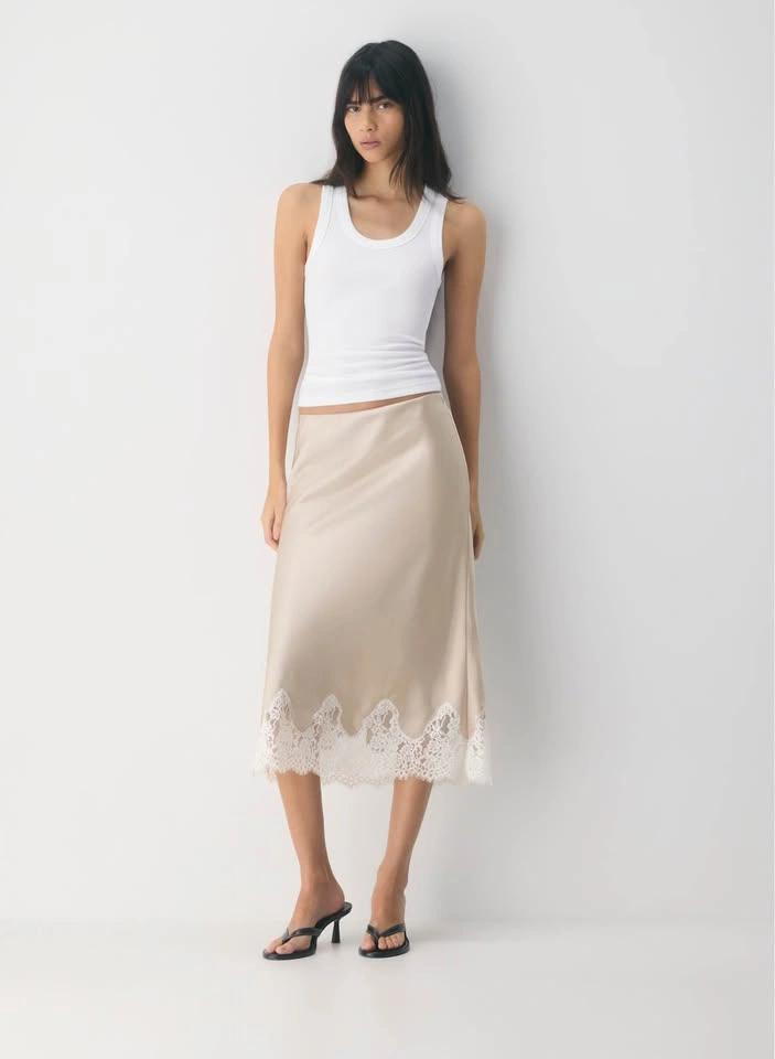 Aritzia Henrietta Satin Skirt Size S NWT - photo 3