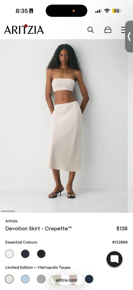 Aritzia Devotion Skirt Size 6 NWT - photo 4