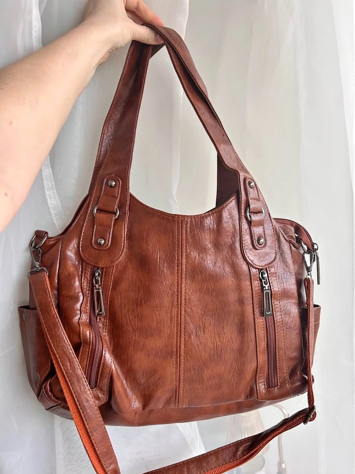 Brown everyday tote shoulder bag