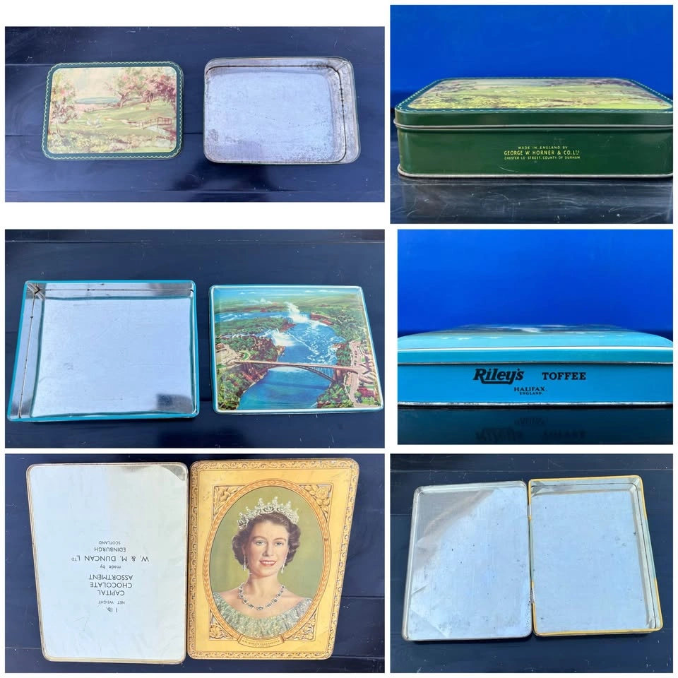 Vintage Antique Collectible Tin Lot - 8 Pcs - photo 5