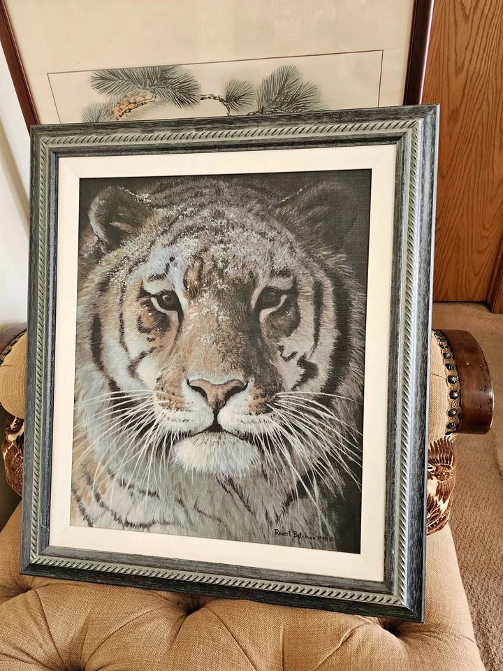 Robert Bateman Tiger Portrait Framed Wildlife Art