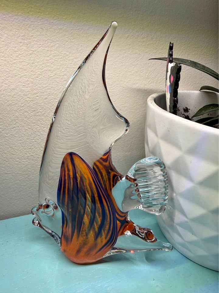 Glass Angelfish paperweight