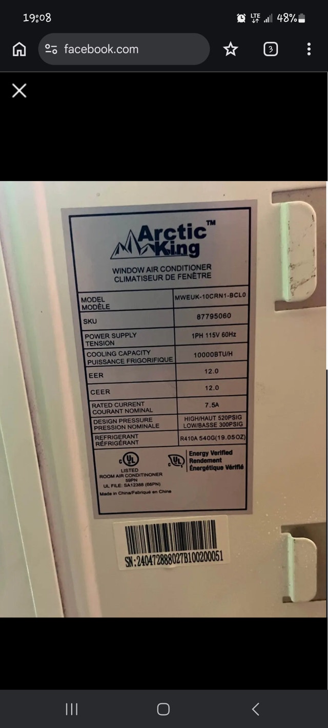 Arctic King AC Unit - 10000 BTU - photo 3