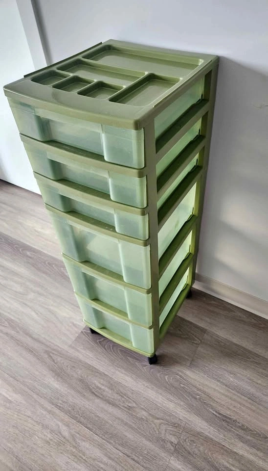 6 Drawers Plastic Storage Cart on Wheels - $35 OBO