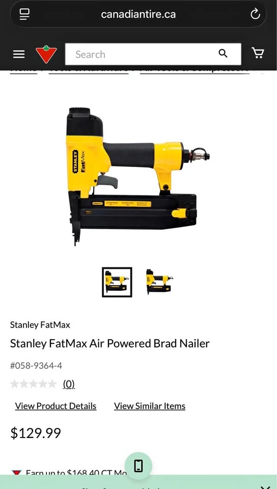 Stanley FatMax Air Powered Brad Nailer
