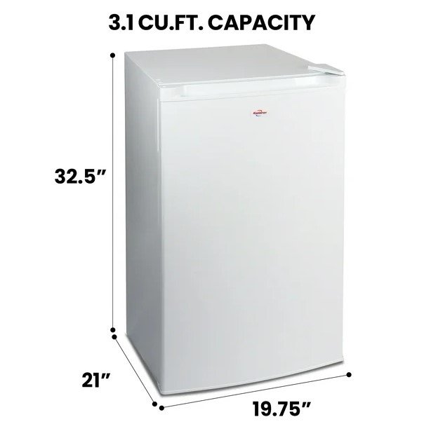 Koolatron Compact Upright Freezer, 3.1 cu ft (88L), White - photo 2