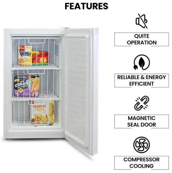 Koolatron Compact Upright Freezer, 3.1 cu ft (88L), White - photo 4