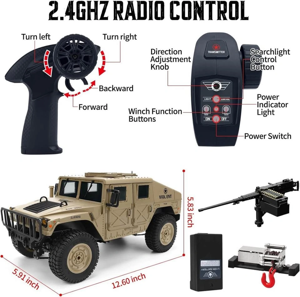 1:16 RC Military Humvee Truck 4x4 Off-Road - photo 4