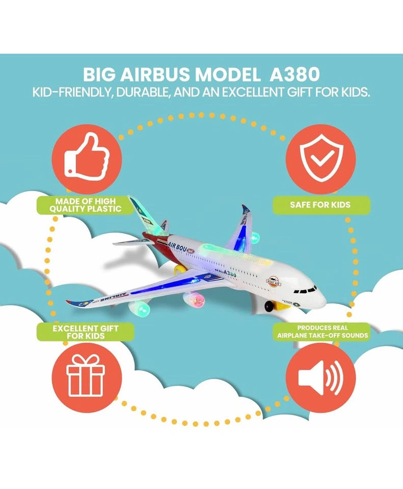 Brand New KidsThrill A380 Airplane Toy with Lights & Sounds ✨ ✈️ - photo 2