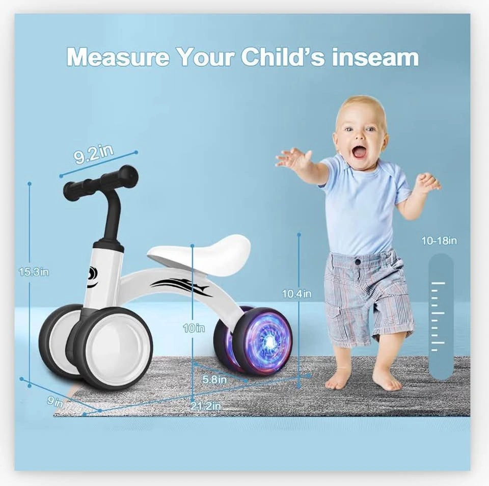 Brand NEW Gamfeiny Toddler Balance Bike with LED Light-Up Wheels - photo 3