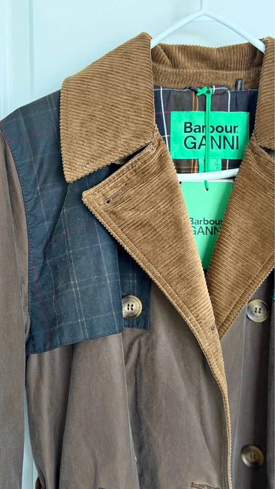 Barbour x GANNI Wax Trench Coat - Women's US 4