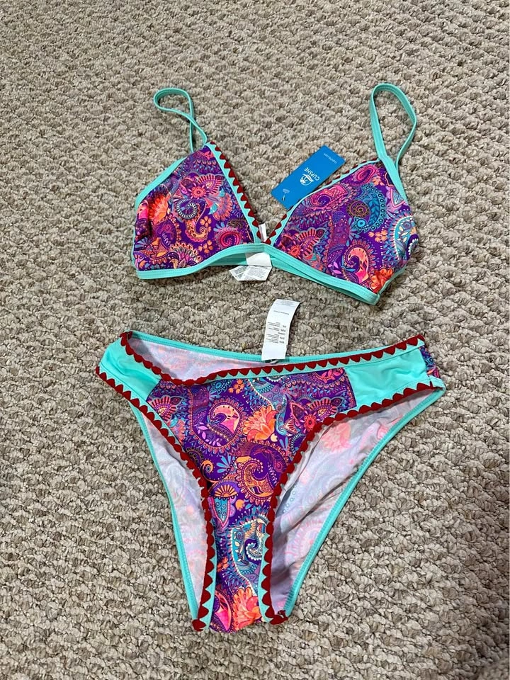 NEW CUPSHE Paisley Bikini Set Size S