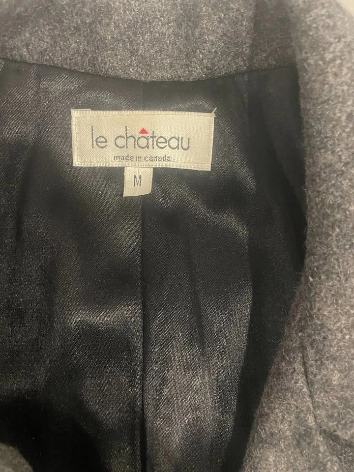 Women's Le Chateau Wool Double-Breasted Pea Coat (Sz Med) - photo 4