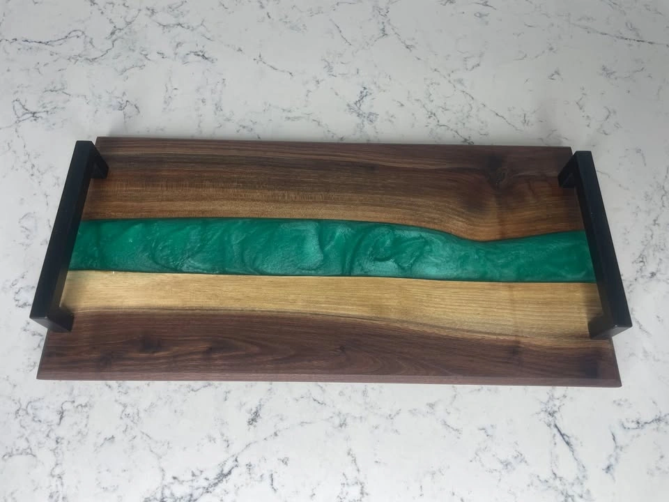 8x16 Live Edge Black Walnut Charcuterie Boards w/ Epoxy - photo 2